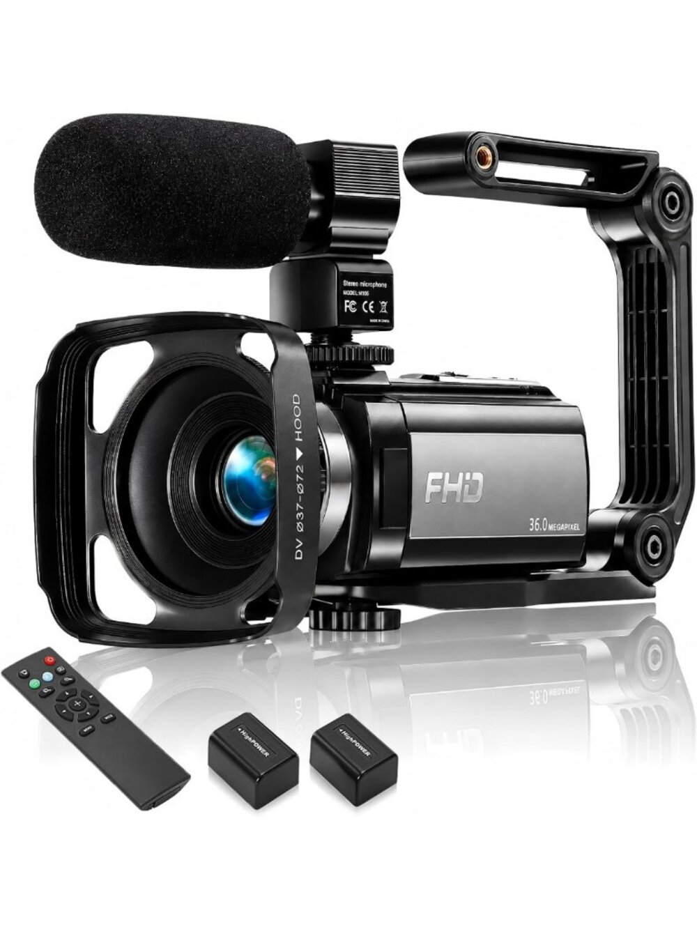 Full HD 1080P Video Camera Camcorder, 36MP, 16x Zoom - Perfect for YouTube
